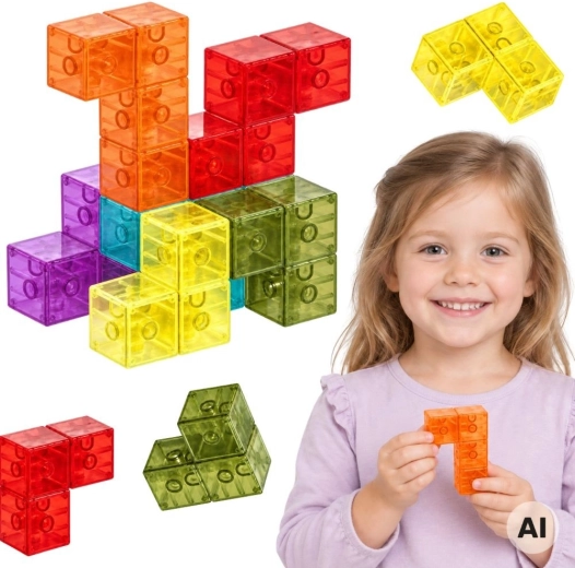 Woopie magnetischer 3D-Bausatz im Tetris-Stil