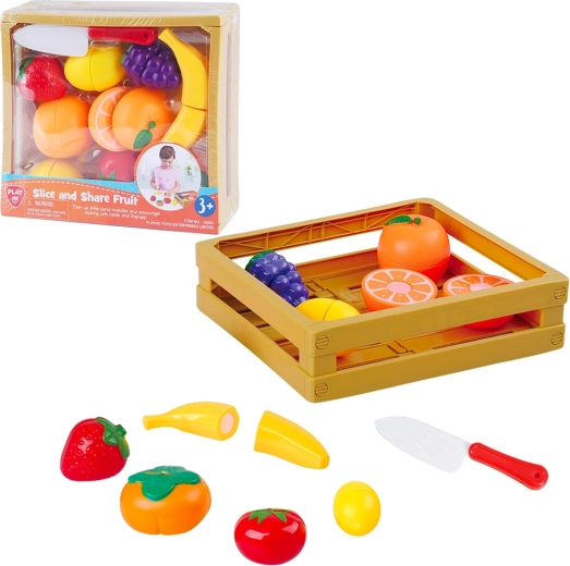 PlayGo Schneiden und Teilen von Obst, Set mit 11 Teilen