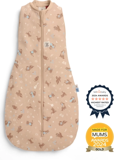 ErgoPouch Puck- und Schlafsack 2-in-1 Cocoon Melody, 3–6 Monate, 0,2 TOG