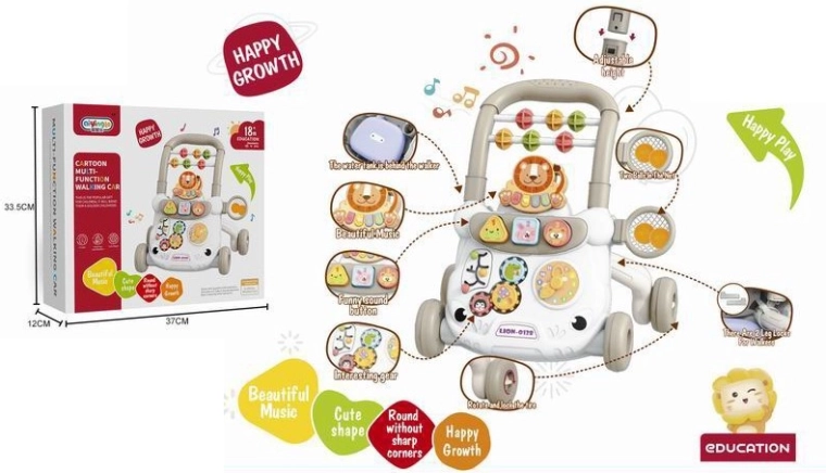 Interaktiver Kinderlauflernwagen in Löwenform