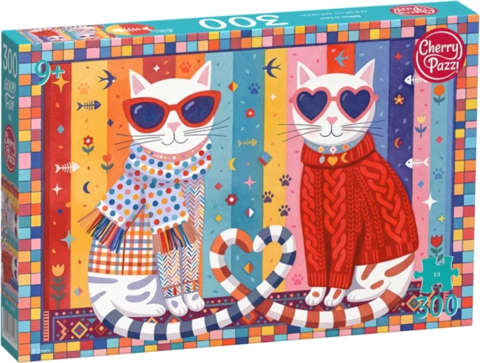 Cherry Pazzi Puzzle Katzen mit Sonnenbrillen, 300 Teile