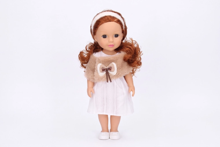 Puppe mit Körbchen 36 cm - 1 Stück