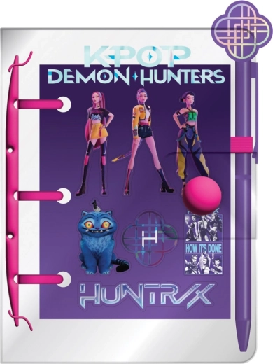 Set K-pop Demon Hunters: Mini-Notizblock, Stift und Sticker