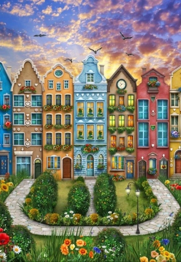 Alipson Puzzle Regenbogendorf 1000 Teile