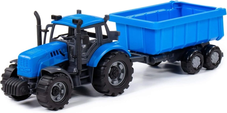 Kindertraktor Progress mit Anhänger mit Schwungradantrieb – 1 Stück