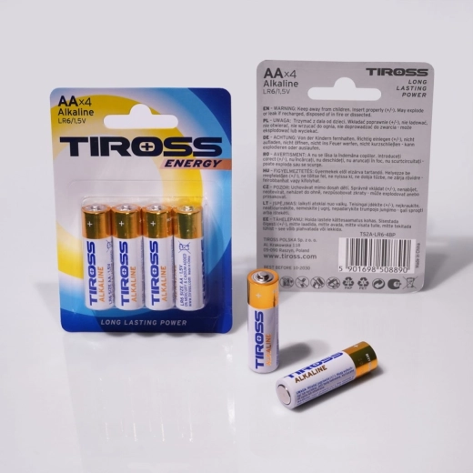 Alkalibatterien AA LR6 1,5 V – Packung mit 4 Stk.