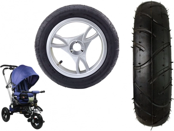 Vorderes Kunststoffrad mit aufblasbarem Gummireifen für PRO700