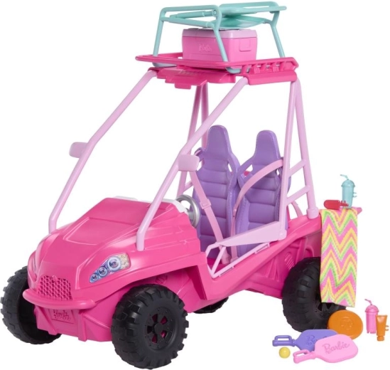Barbie Strand-Buggy für 4 Puppen mit Zubehör