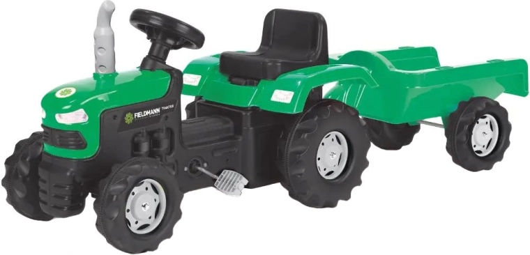 Trettraktor mit abnehmbarem Anhänger Buddy Toys