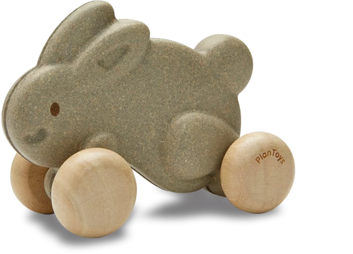 PlanToys Fahrhase grau