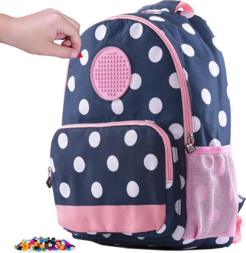 Pixie Crew Freizeitrucksack blau mit weißen Punkten