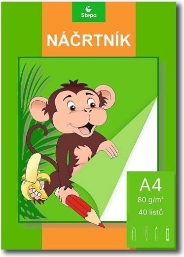 Skizzenblock A4, 40 Blatt, 80 g/m²