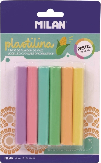Knete 6 Stk. pastellfarben