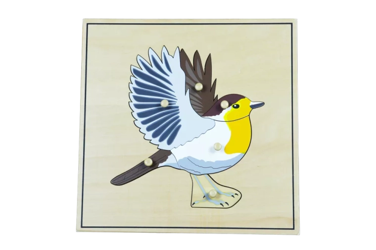 Puzzle mit Vogel-Skelett-Motiv