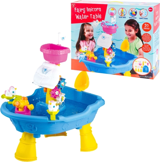 PLAYGO Wasserspieltisch mit Einhorn – 20-teiliges Set