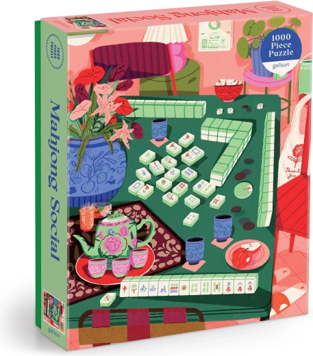 Galison Puzzle Mahjong Social, 1000 Teile