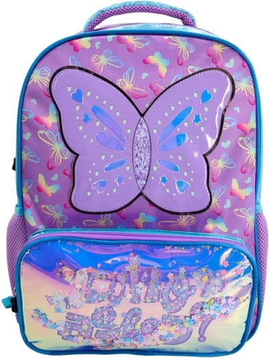 Mädchenrucksack mit Schmetterlingsmotiv 40 cm