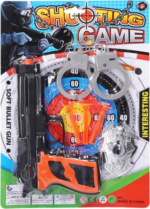 Polizeiset mit Spielzeugpistole für Kinder 20,5 cm