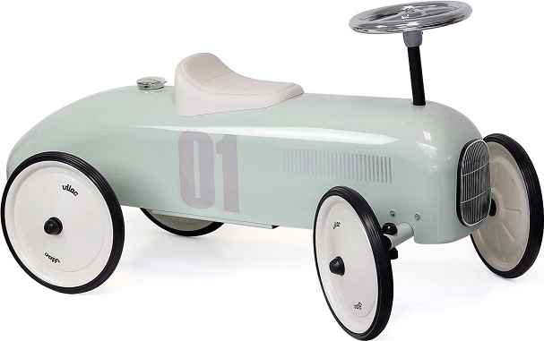 Vilac Vintage-Rutschauto aus Metall in Salbeigrün