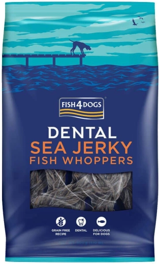 Fish4Dogs dentale Snacks aus weißem Meeresfisch für Hunde, Stücke 500 g