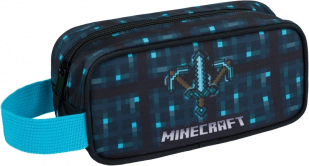 Minecraft Federmäppchen Blue Axe & Sword