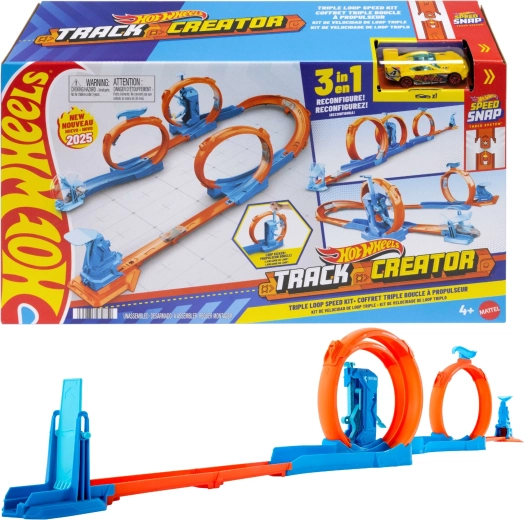 Hot Wheels Track Creator Autorennbahn – Drei Loopings