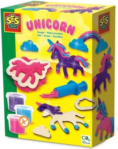 SES Knetmasse Einhorn – Neon & Glitzer