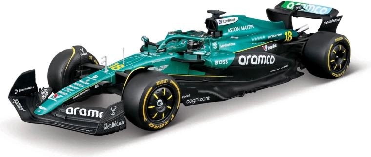 Bburago RACE F1 Aston Martin AMR25 2025 Lance Stroll 1:24 im dekorativen Display-Box