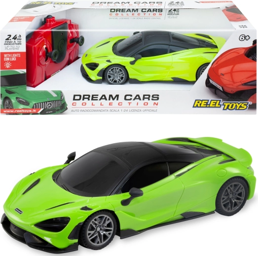 Reel Toys McLaren 765LT RC-Auto mit Fernsteuerung 1:24 grün 17 cm - 1 Stück