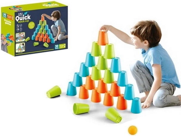 Geschicklichkeitsspiel 3-in-1 Becher
