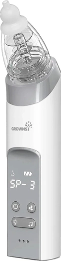 Grownsy Nasensauger mit 3 Aufsätzen, grau