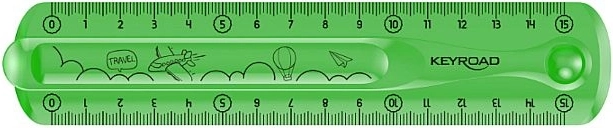 Lineal KEYROAD Flexi 15 cm grün
