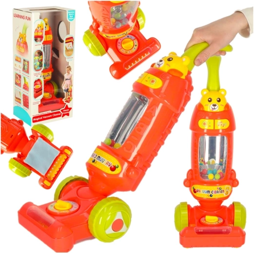 Interaktiver Kinderstaubsauger mit Lichtern, Geräuschen und Melodien