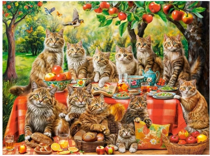 Puzzle Treffen der Katzenfamilie 3000 Teile