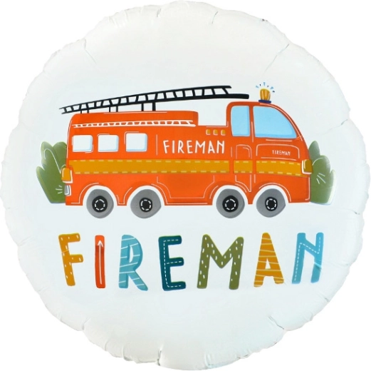 Folienballon Fireman rund 18"
