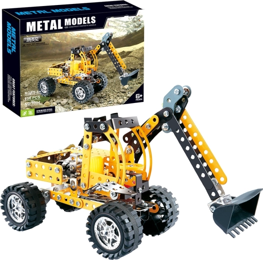 Metallbaukasten Radbagger, 256 Teile