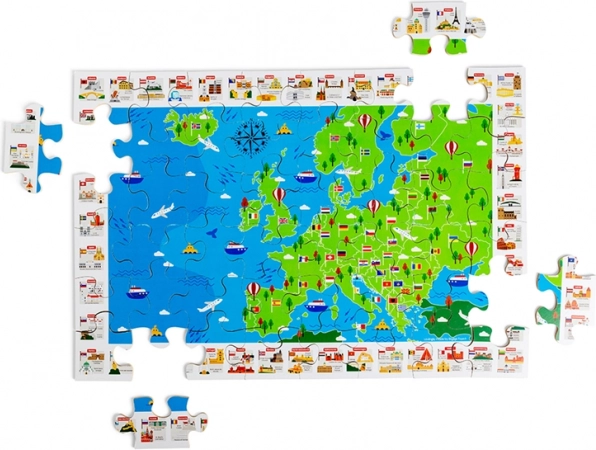 Bigjigs Toys Holz-Bodenpuzzle Europakarte – 48 Teile