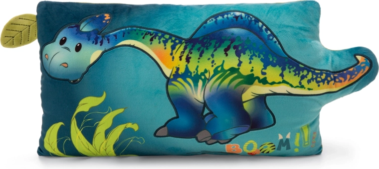 NICI Kissen Dino Snackilus grün