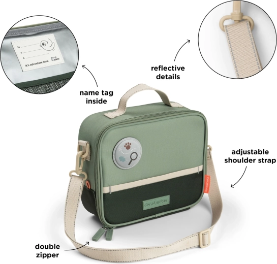 Done by Deer Thermo-Lunchtasche Tiny trails grün 4 l