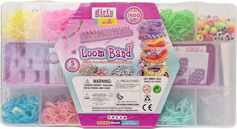 Kreativset zum Flechten von Loom-Bands-Schmuck mit Koffer