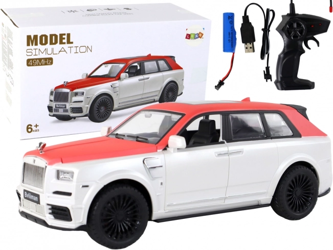 RC-Auto 1:20 weiß‑rot mit Fernsteuerung