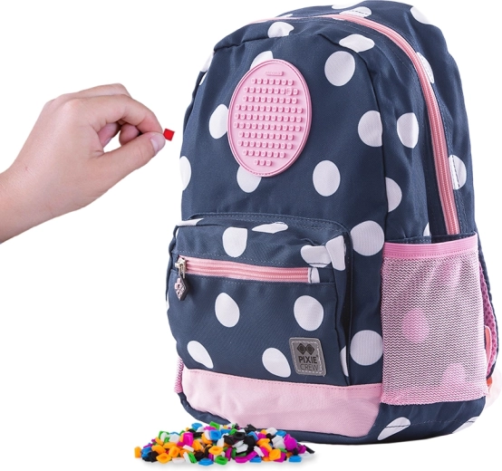 Pixie Crew Kinder-Rucksack blau mit weißen Punkten