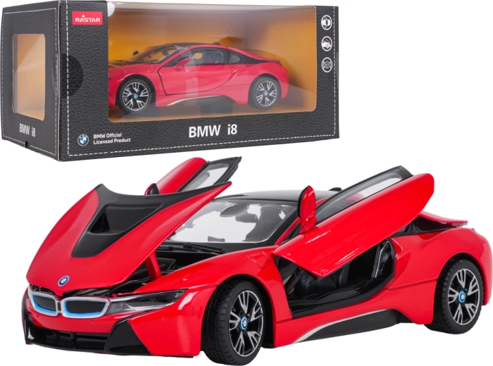Metallmodell BMW i8 RASTAR im Maßstab 1:24, rot