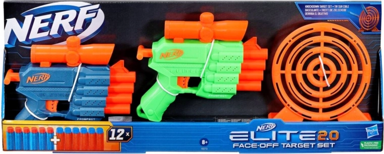 Nerf Elite 2.0 Face-Off Set mit Zielscheibe und 2 Blastern