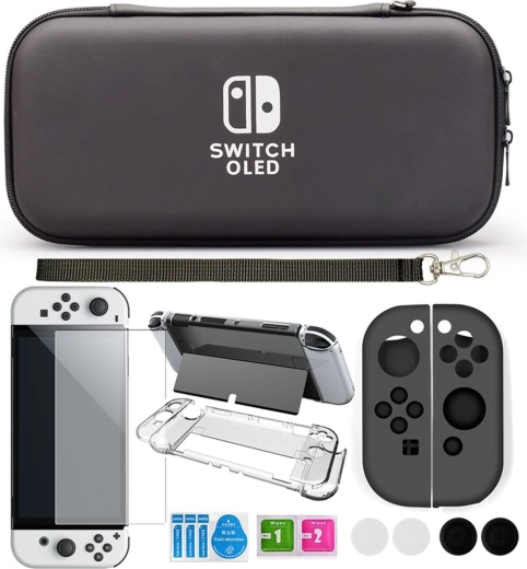 Schutzhülle und Zubehörset für Nintendo Switch OLED – 1 Stück