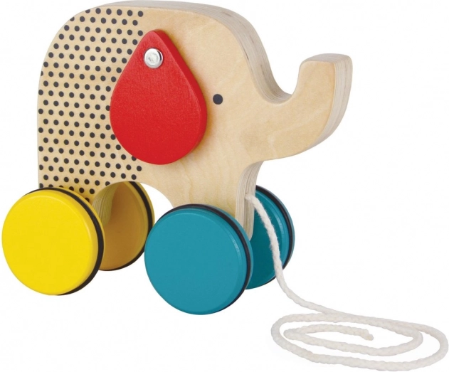 Petit Collage Holz-Ziehtier Elefant