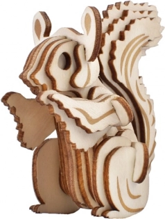 Woodcraft Holz-3D-Puzzle – Eichhörnchen