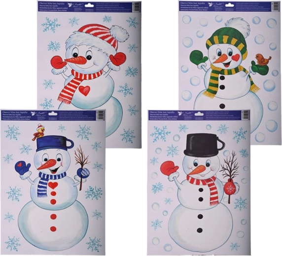 Fenster-Dekorfolie mit Schneemann 35 × 50 cm (4 Varianten)