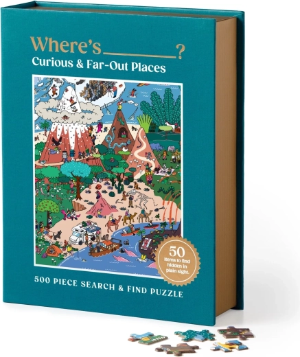 Galison Puzzle „Wo ist es?“ Wunderliche und ferne Orte (500 Teile)
