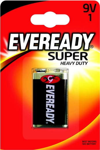 Energizer Eveready Super Heavy Duty Zinkchlorid-Batterie 9 V